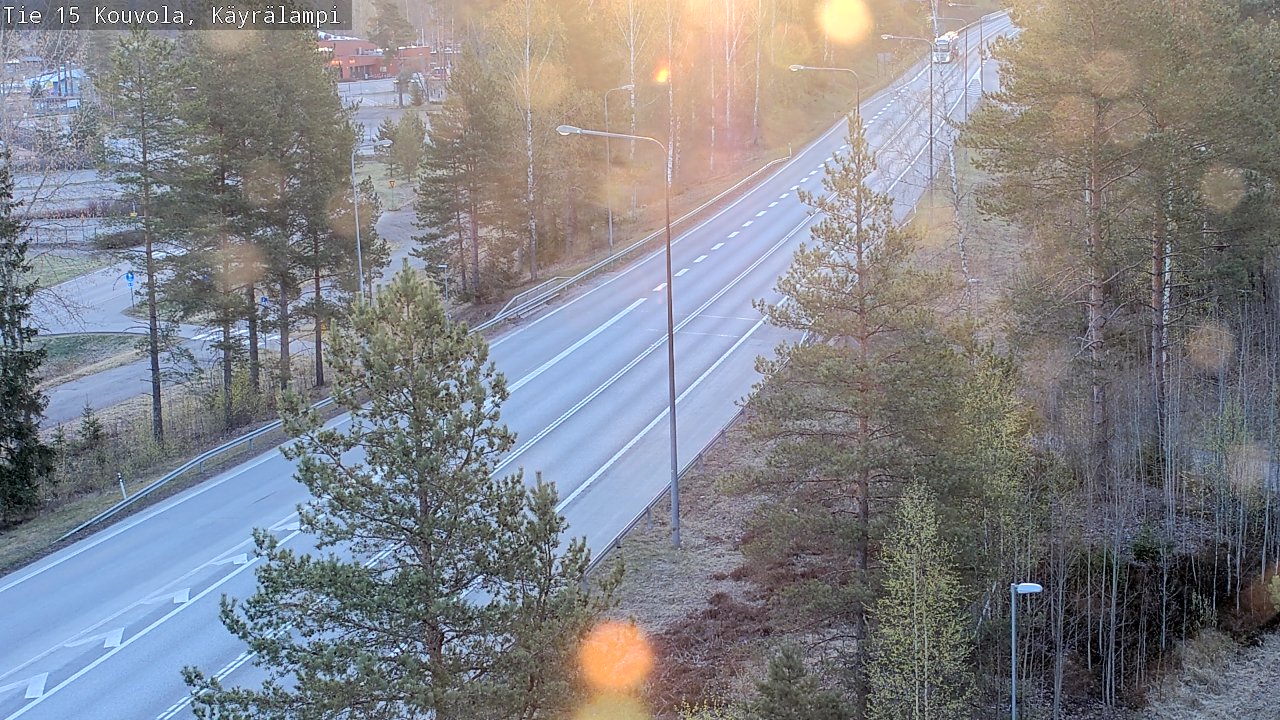 Weather Camera Image Road 15 Kouvola, Käyrälampi, Kouvola, Kymenlaakso