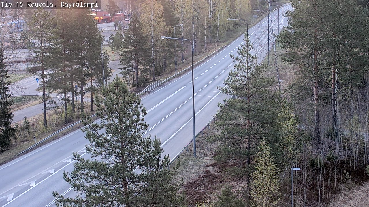 Weather Camera Image Road 15 Kouvola, Käyrälampi, Kouvola, Kymenlaakso