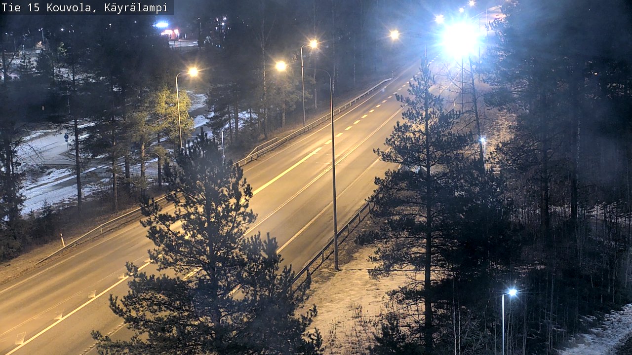 Weather Camera Image Road 15 Kouvola, Käyrälampi, Kouvola, Kymenlaakso