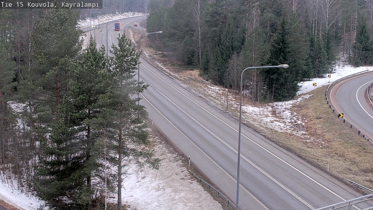 Weather Camera Image Väg 15 Kouvola, Käyrälampi, Kouvola, Kymenlaakso