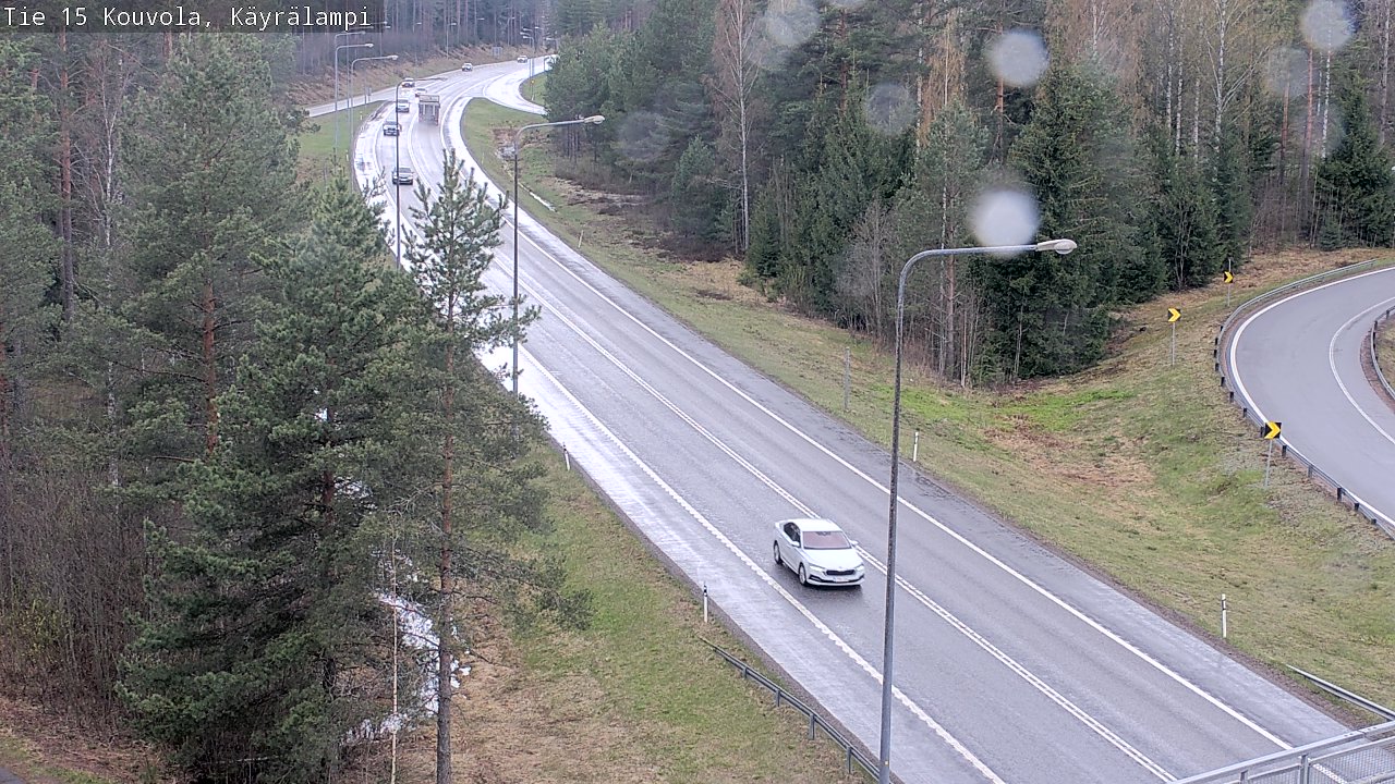 Weather Camera Image Road 15 Kouvola, Käyrälampi, Kouvola, Kymenlaakso