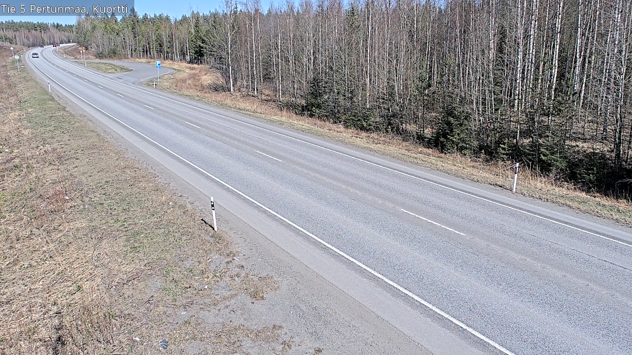 Weather Camera Image Väg 5 Pertunmaa, Kuortti, Pertunmaa, Etelä-Savo