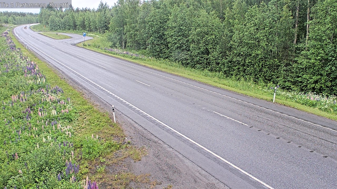 Weather Camera Image Väg 5 Pertunmaa, Kuortti, Pertunmaa, Etelä-Savo