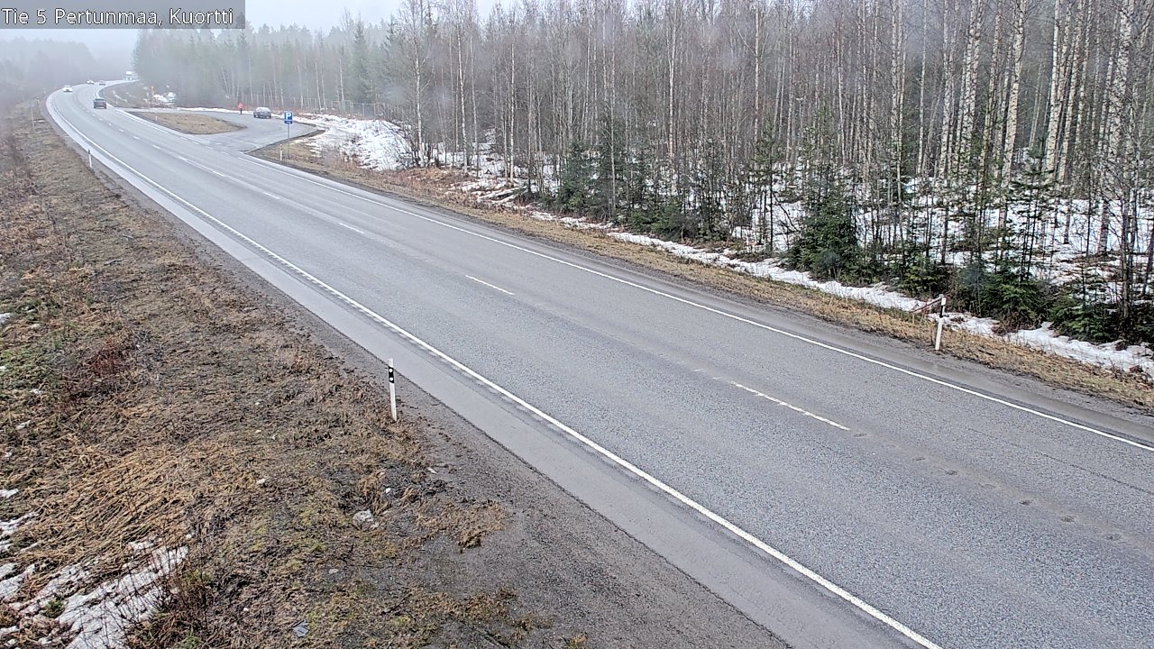 Weather Camera Image Väg 5 Pertunmaa, Kuortti, Pertunmaa, Etelä-Savo