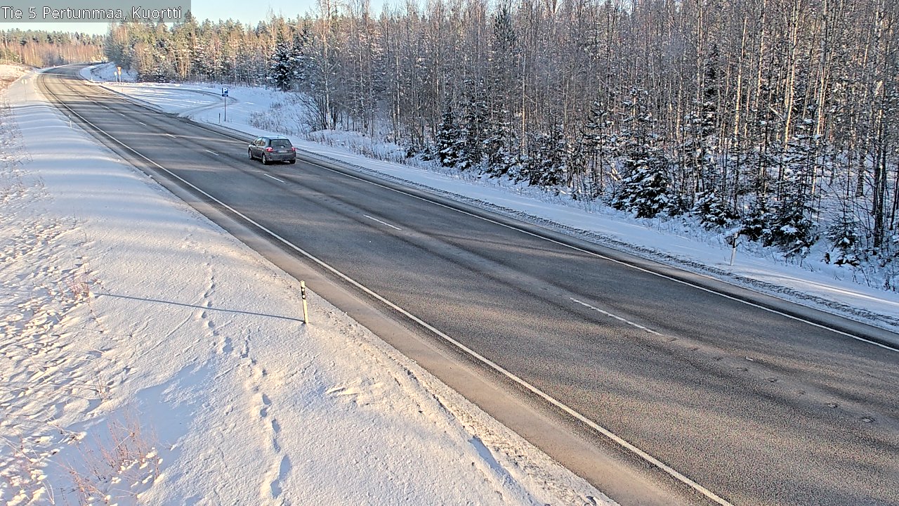 Weather Camera Image Väg 5 Pertunmaa, Kuortti, Pertunmaa, Etelä-Savo