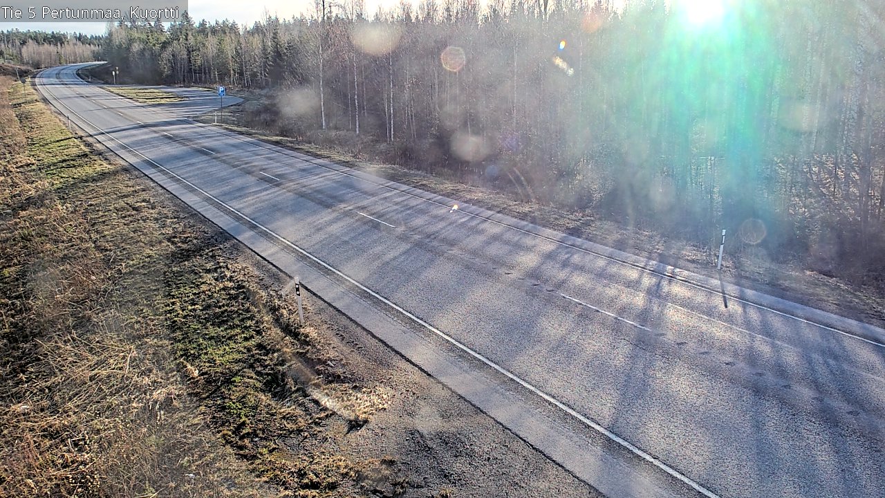 Weather Camera Image Väg 5 Pertunmaa, Kuortti, Pertunmaa, Etelä-Savo