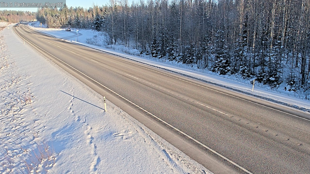 Weather Camera Image Väg 5 Pertunmaa, Kuortti, Pertunmaa, Etelä-Savo