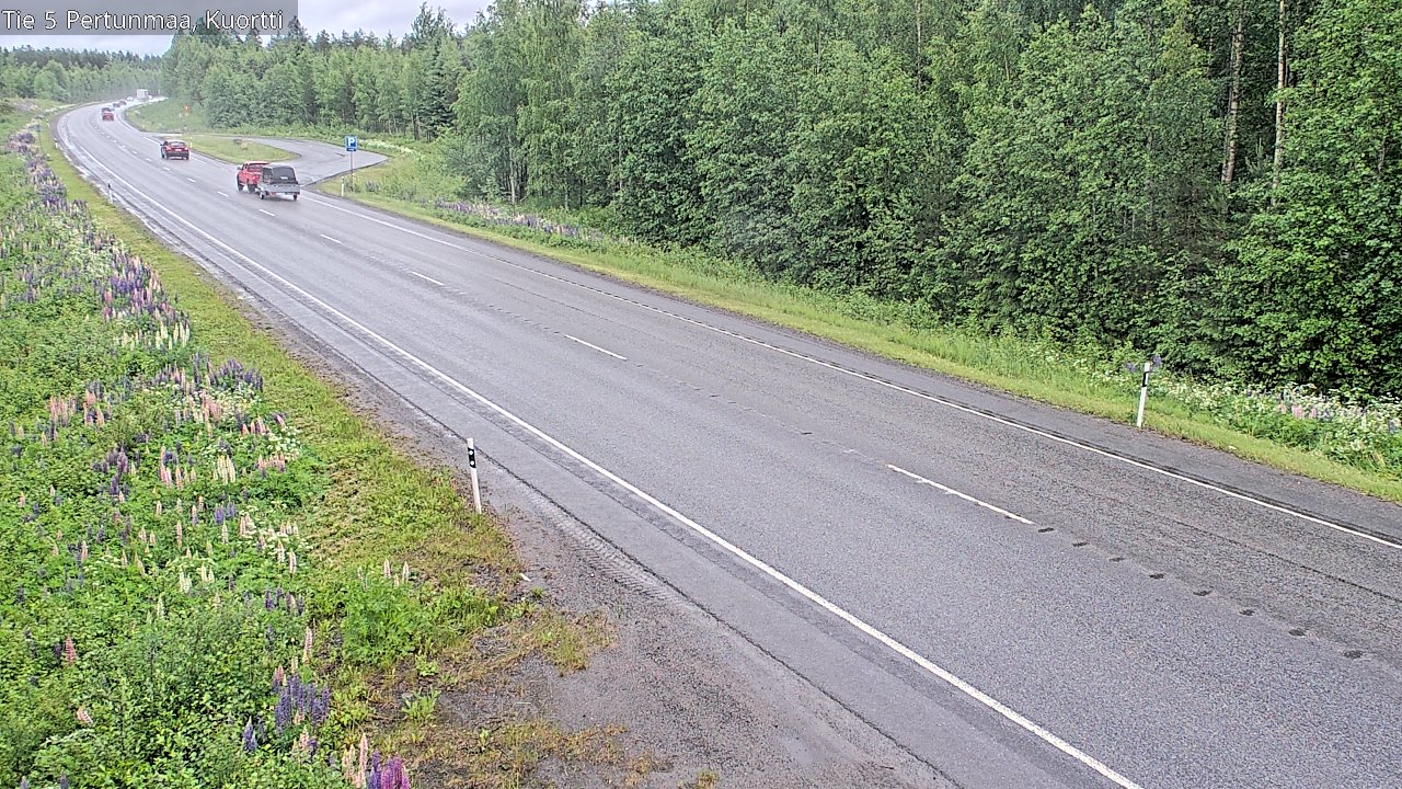 Weather Camera Image Väg 5 Pertunmaa, Kuortti, Pertunmaa, Etelä-Savo