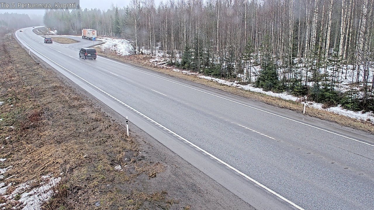 Weather Camera Image Väg 5 Pertunmaa, Kuortti, Pertunmaa, Etelä-Savo