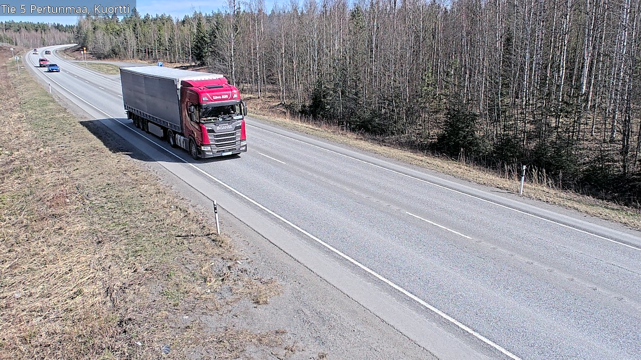 Weather Camera Image Väg 5 Pertunmaa, Kuortti, Pertunmaa, Etelä-Savo