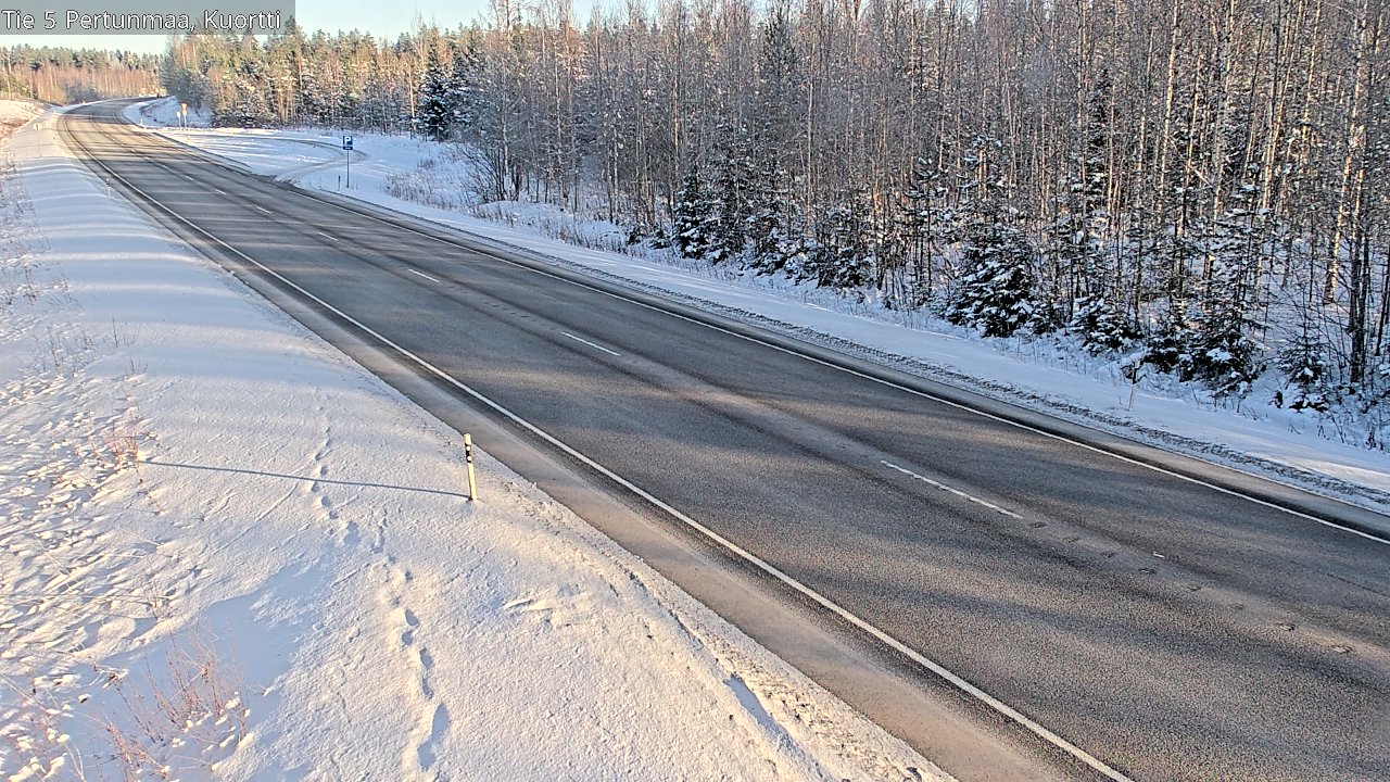 Weather Camera Image Väg 5 Pertunmaa, Kuortti, Pertunmaa, Etelä-Savo