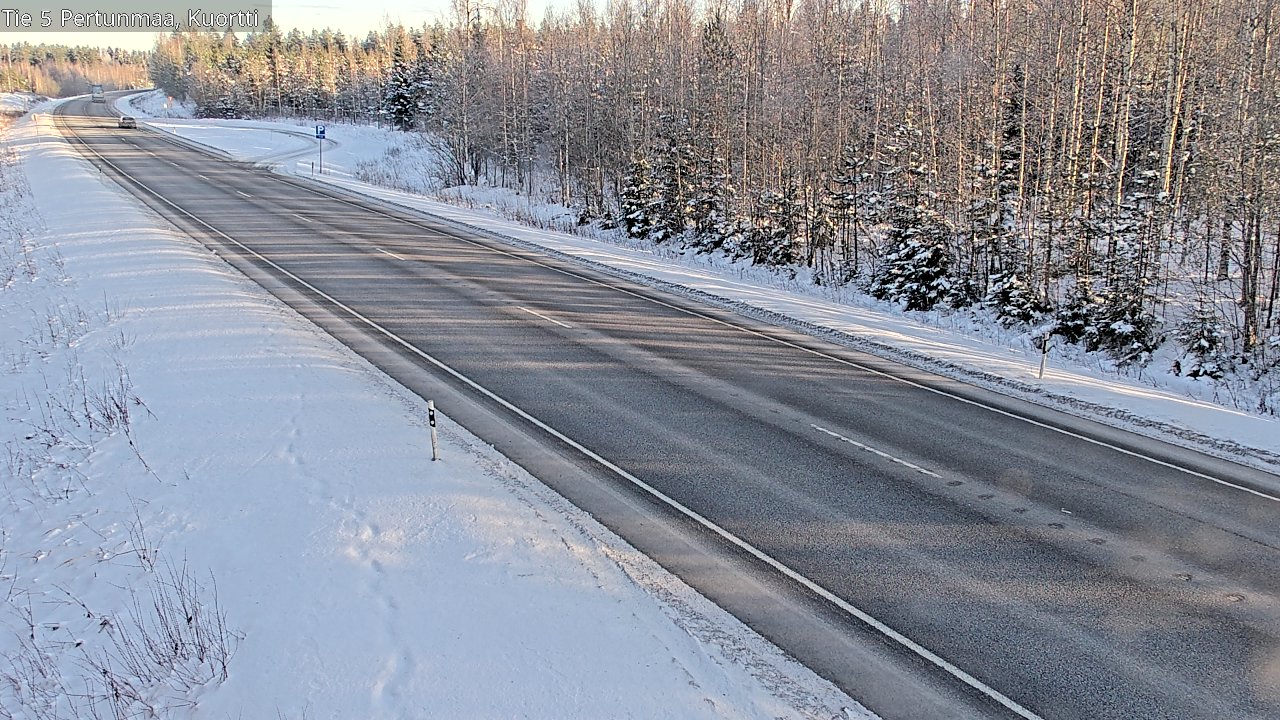 Weather Camera Image Väg 5 Pertunmaa, Kuortti, Pertunmaa, Etelä-Savo