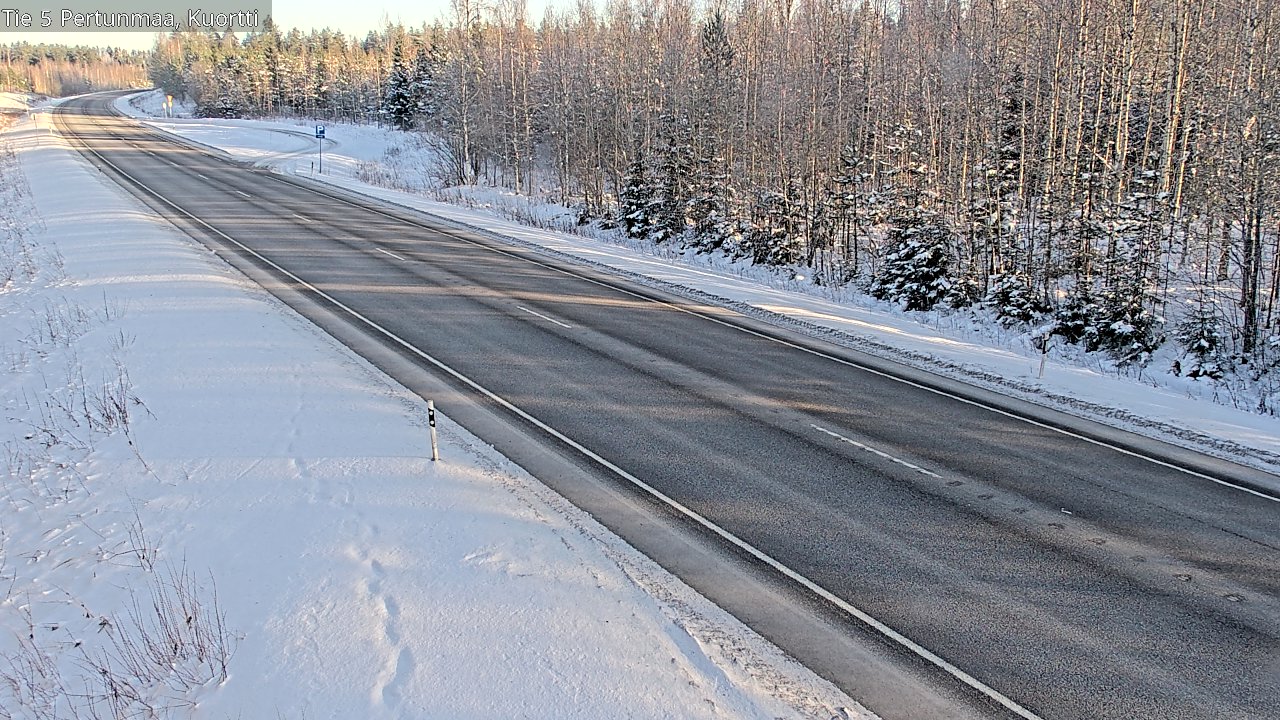Weather Camera Image Väg 5 Pertunmaa, Kuortti, Pertunmaa, Etelä-Savo