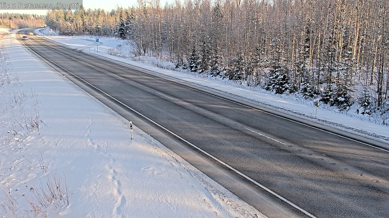 Weather Camera Image Väg 5 Pertunmaa, Kuortti, Pertunmaa, Etelä-Savo