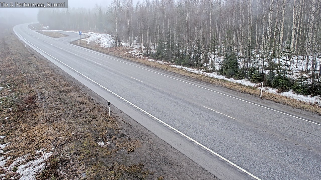 Weather Camera Image Väg 5 Pertunmaa, Kuortti, Pertunmaa, Etelä-Savo
