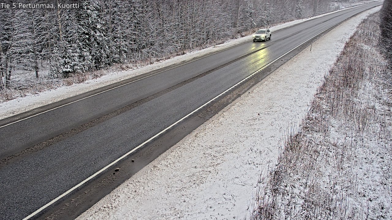 Weather Camera Image Väg 5 Pertunmaa, Kuortti, Pertunmaa, Etelä-Savo