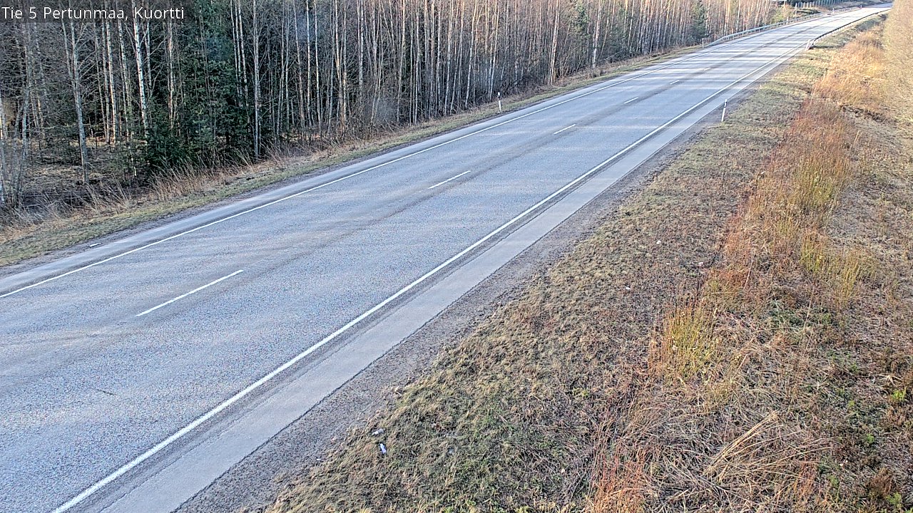 Weather Camera Image Väg 5 Pertunmaa, Kuortti, Pertunmaa, Etelä-Savo