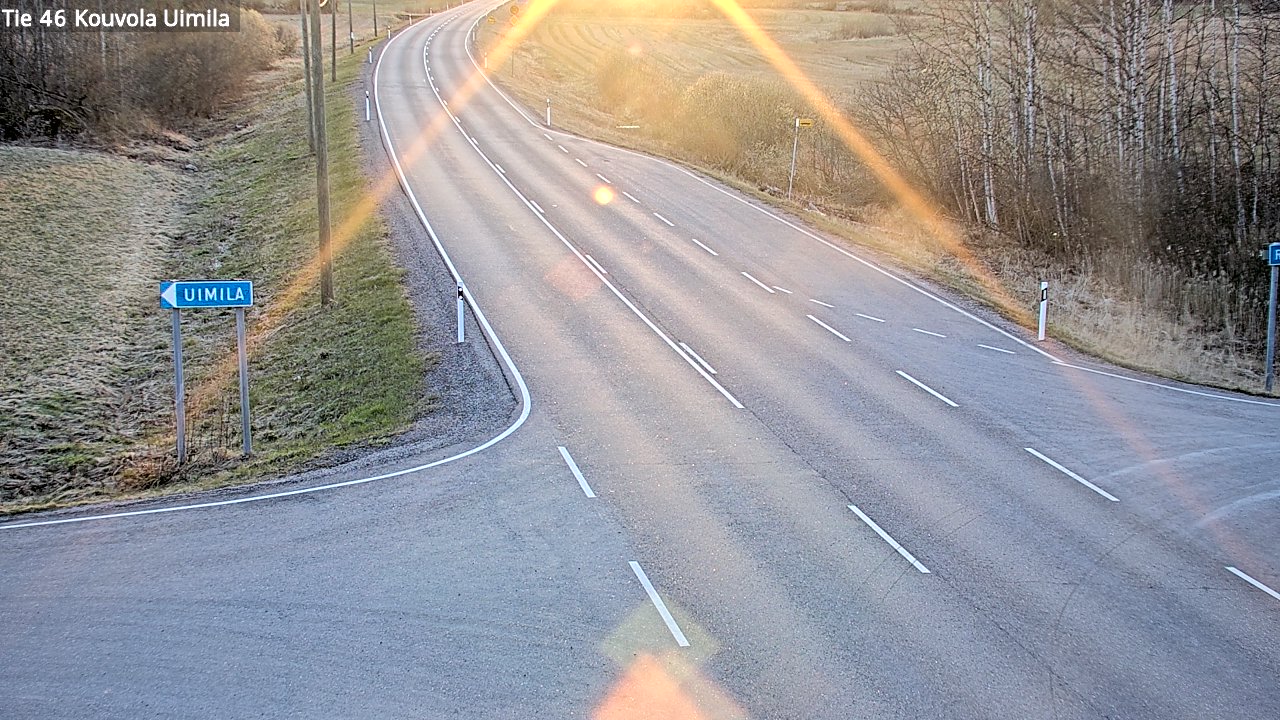 Weather Camera Image Väg 46 Kouvola, Uimila, Kouvola, Kymenlaakso