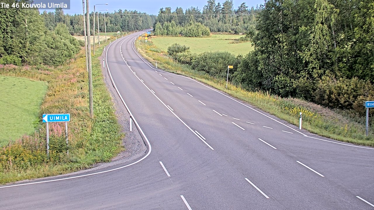 Weather Camera Image Väg 46 Kouvola, Uimila, Kouvola, Kymenlaakso