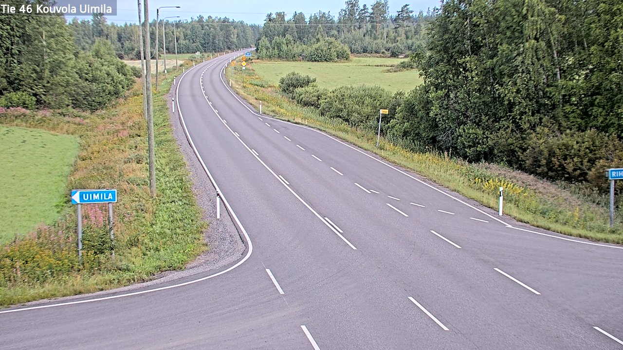 Weather Camera Image Väg 46 Kouvola, Uimila, Kouvola, Kymenlaakso