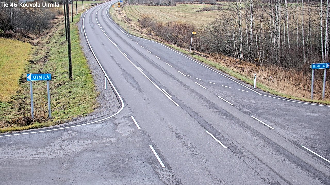 Weather Camera Image Väg 46 Kouvola, Uimila, Kouvola, Kymenlaakso