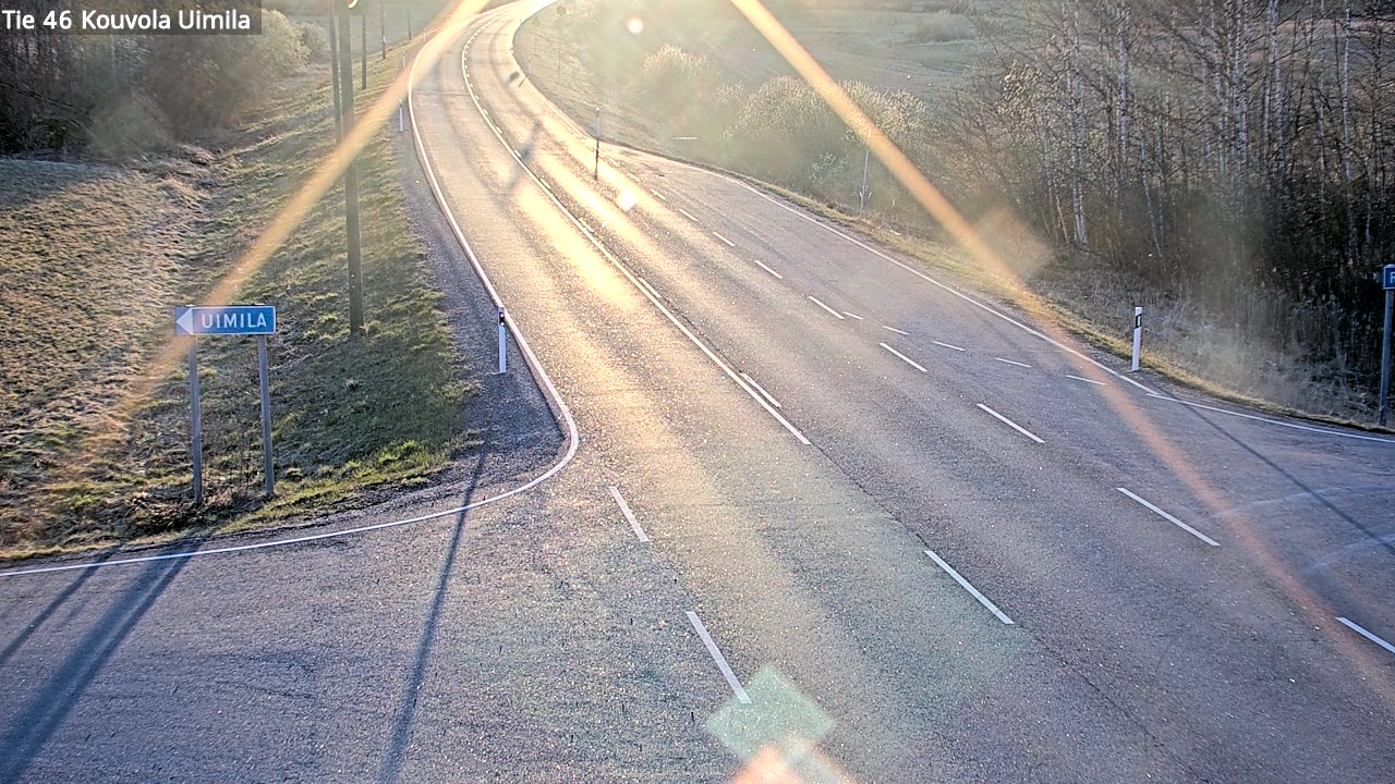 Weather Camera Image Väg 46 Kouvola, Uimila, Kouvola, Kymenlaakso
