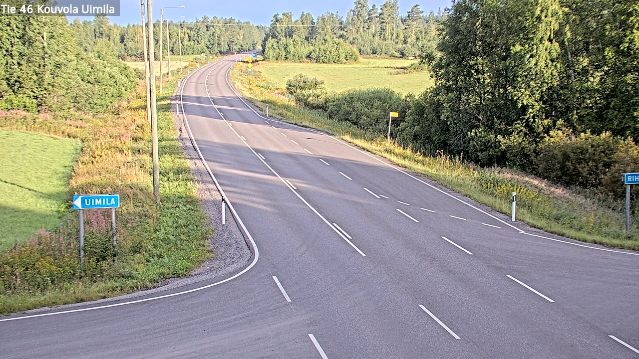 Weather Camera Image Väg 46 Kouvola, Uimila, Kouvola, Kymenlaakso
