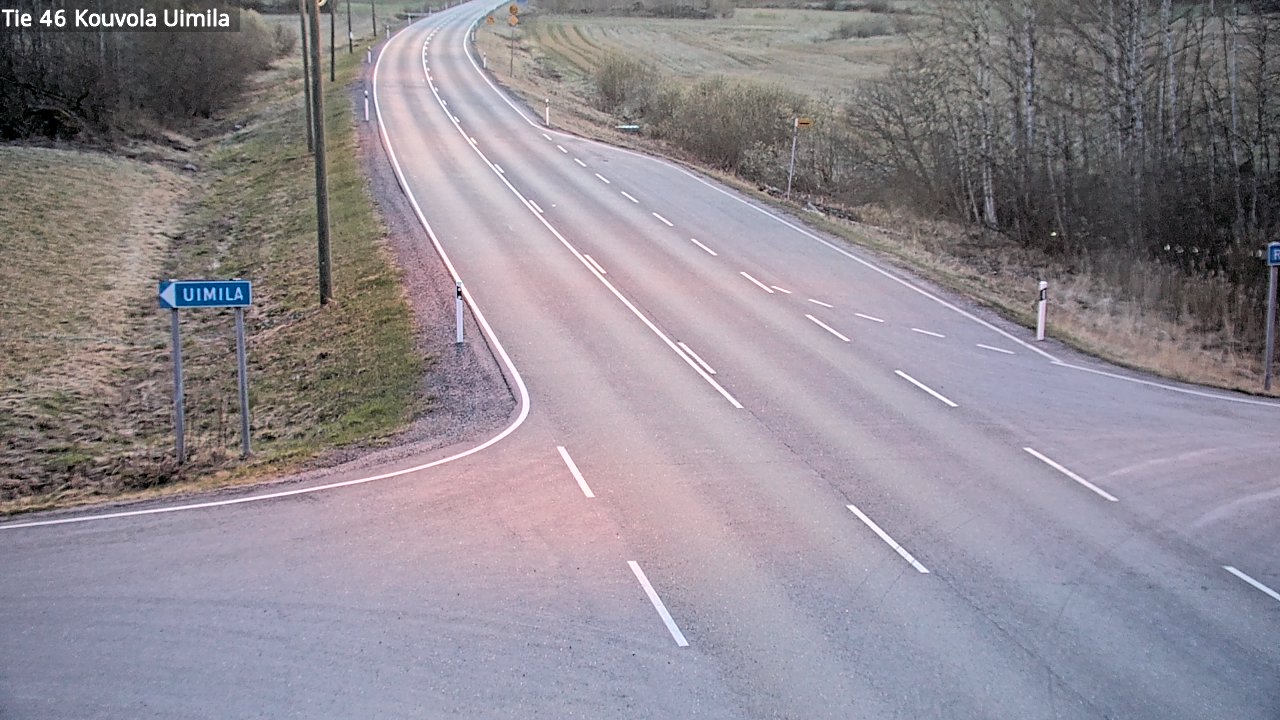 Weather Camera Image Väg 46 Kouvola, Uimila, Kouvola, Kymenlaakso