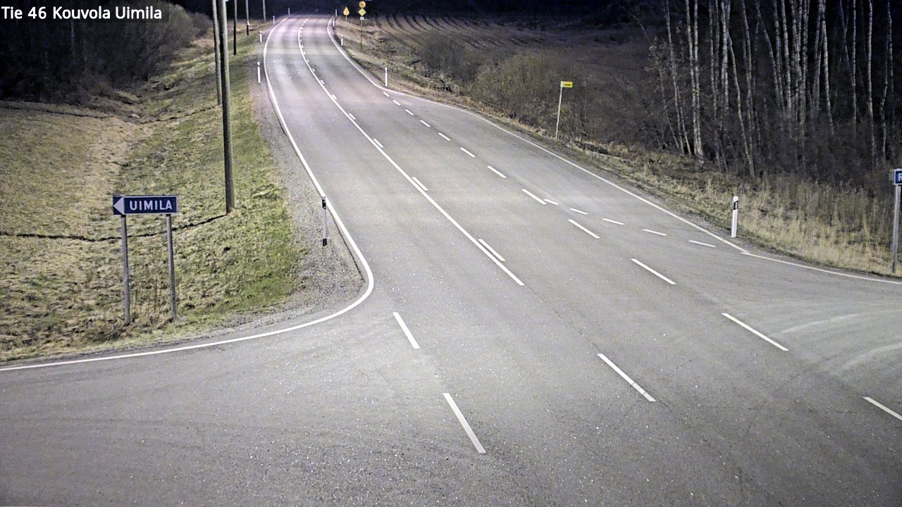 Weather Camera Image Väg 46 Kouvola, Uimila, Kouvola, Kymenlaakso