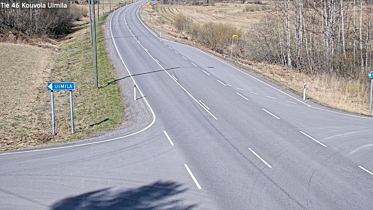 Weather Camera Image Väg 46 Kouvola, Uimila, Kouvola, Kymenlaakso