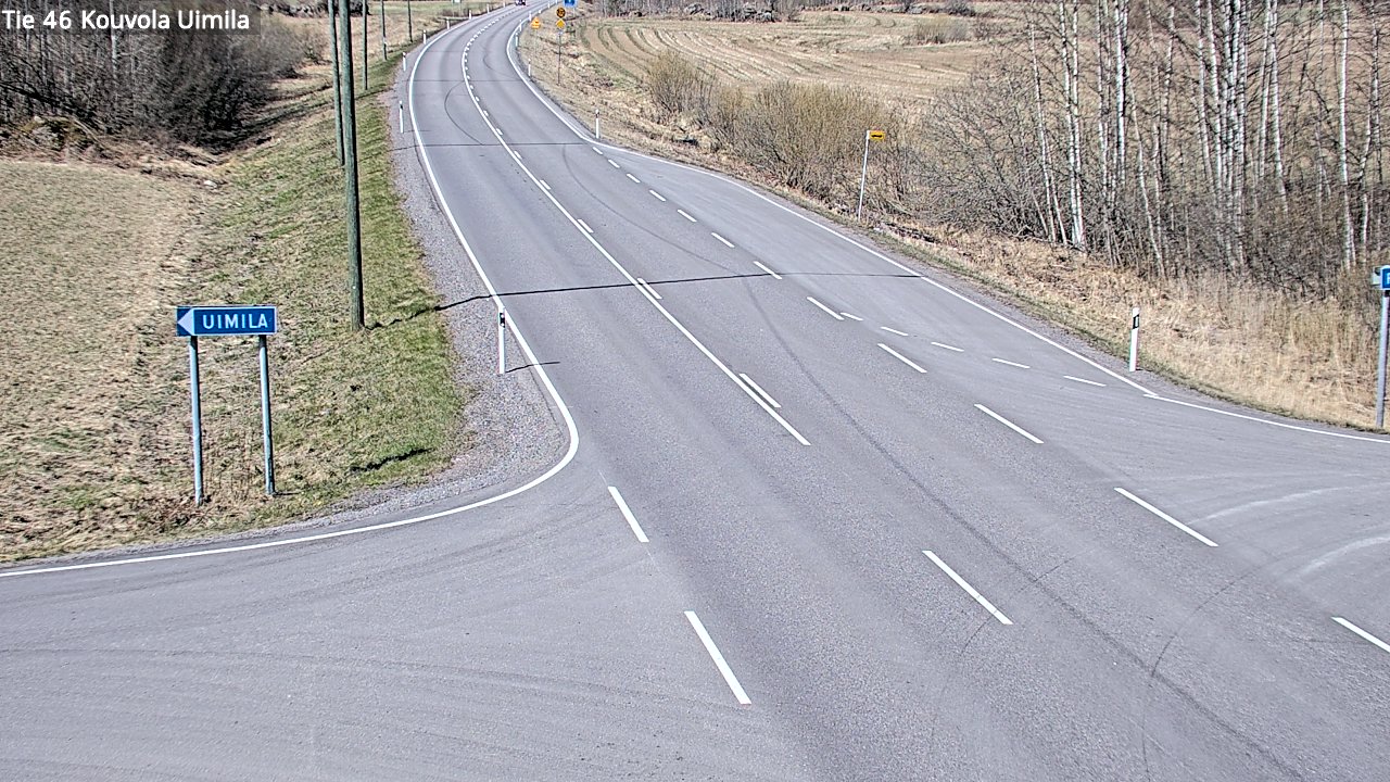 Weather Camera Image Väg 46 Kouvola, Uimila, Kouvola, Kymenlaakso