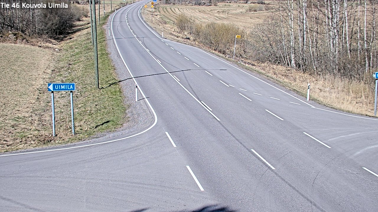 Weather Camera Image Väg 46 Kouvola, Uimila, Kouvola, Kymenlaakso
