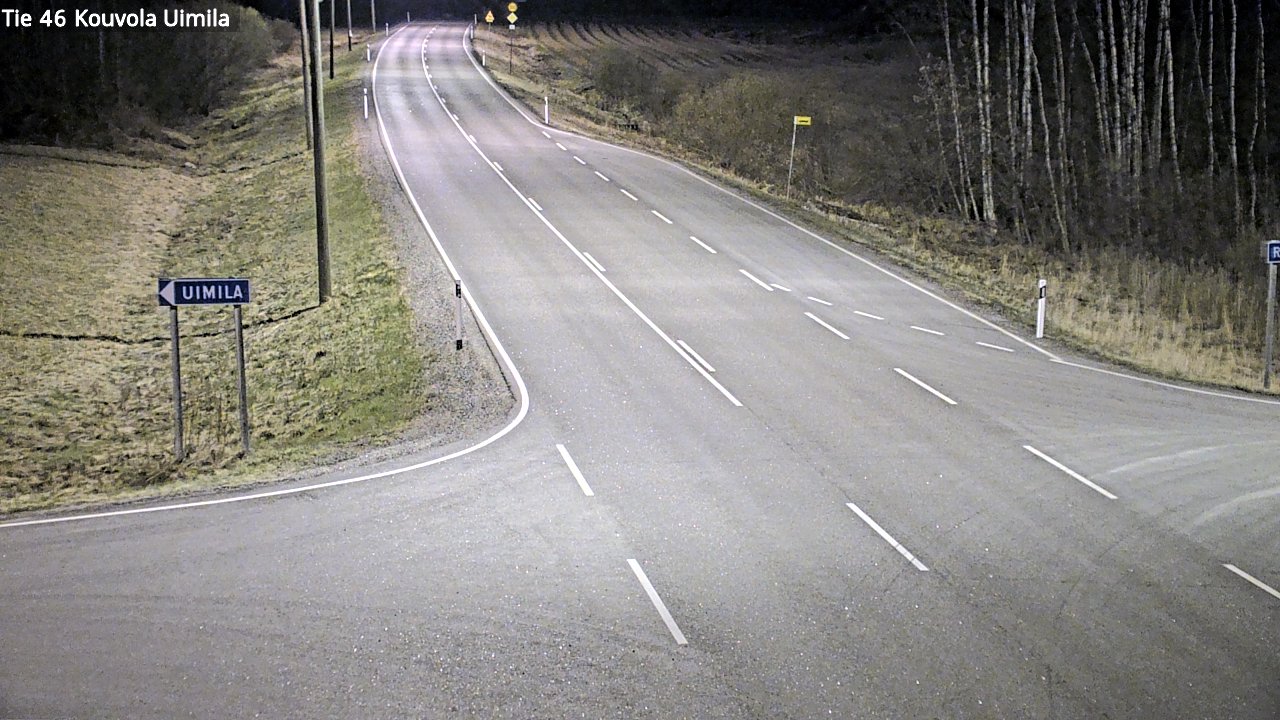 Weather Camera Image Väg 46 Kouvola, Uimila, Kouvola, Kymenlaakso