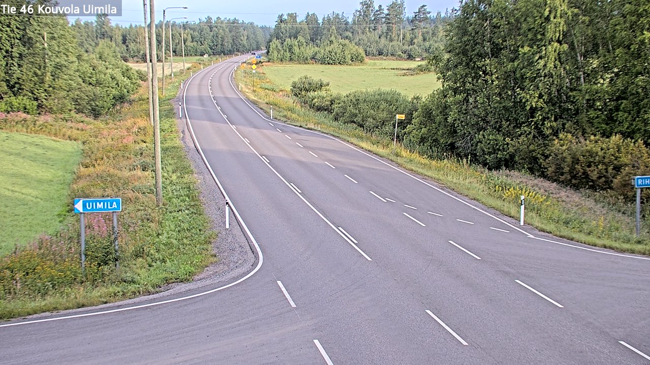 Weather Camera Image Road 46 Kouvola, Uimila, Kouvola, Kymenlaakso