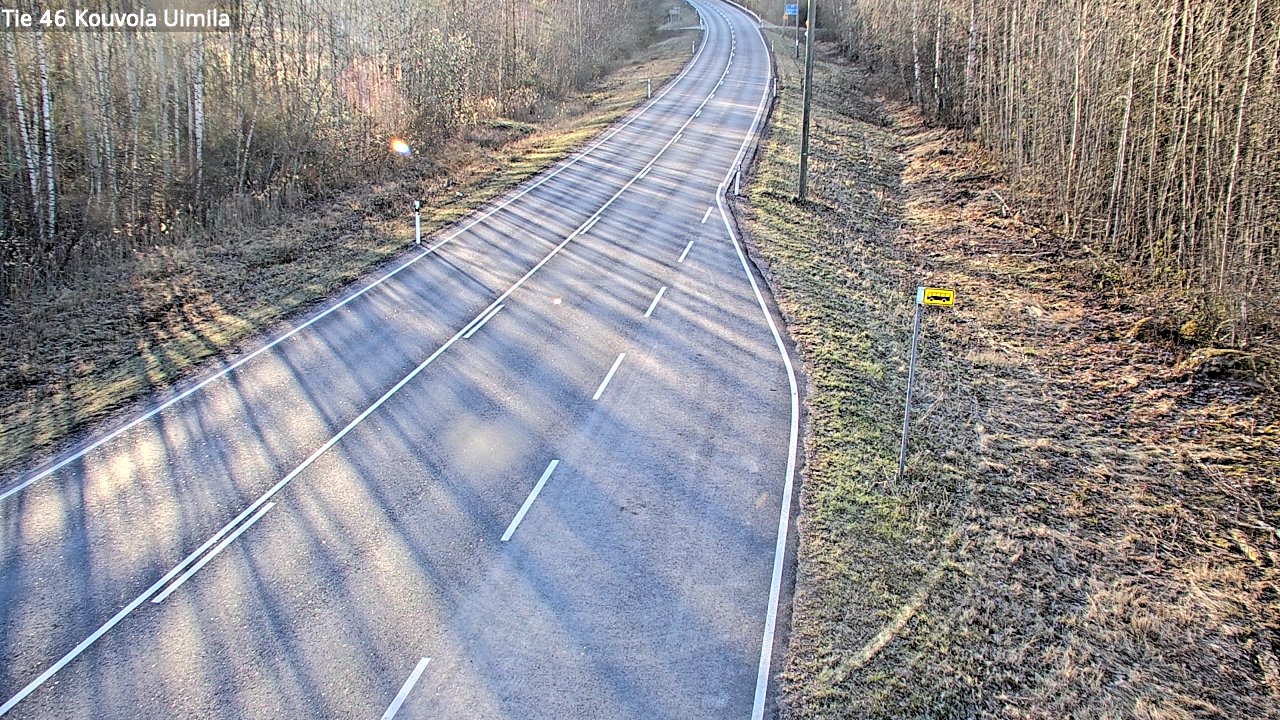 Weather Camera Image Väg 46 Kouvola, Uimila, Kouvola, Kymenlaakso