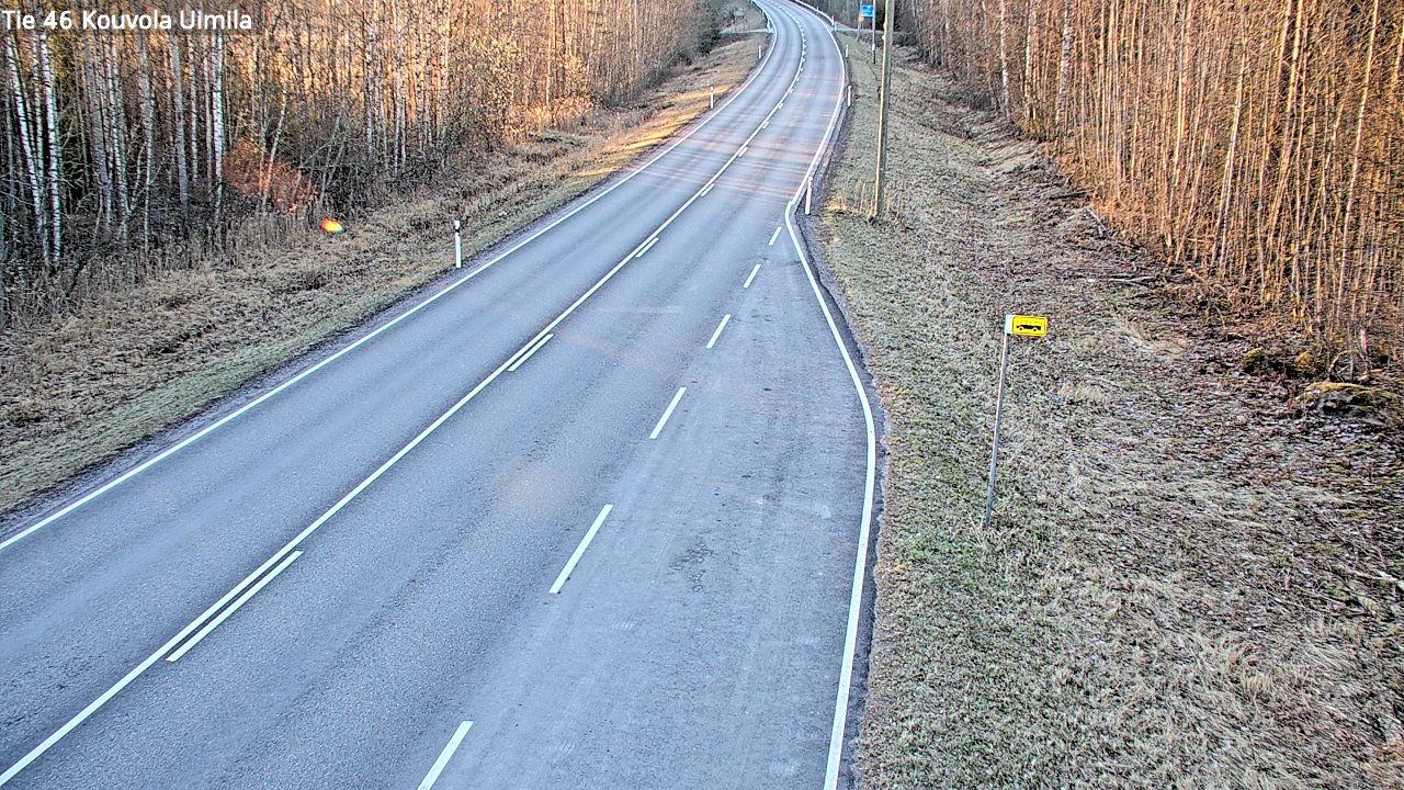 Weather Camera Image Väg 46 Kouvola, Uimila, Kouvola, Kymenlaakso