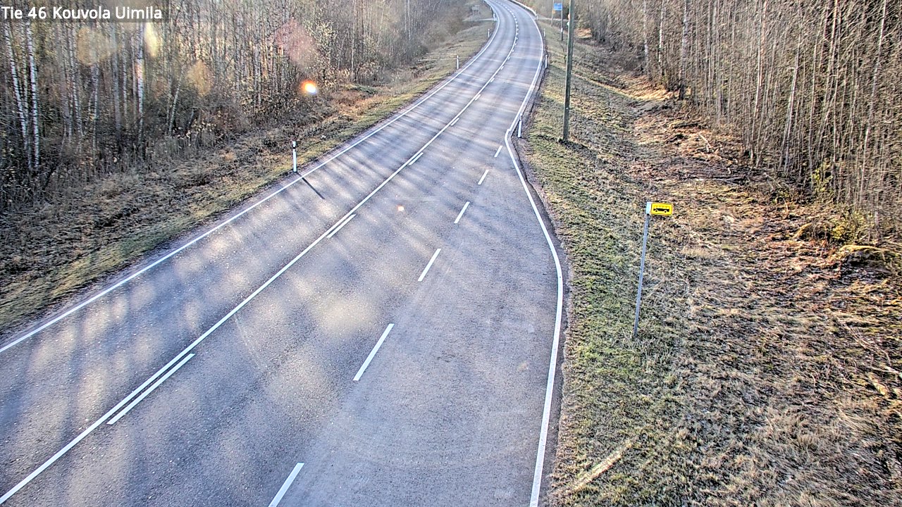 Weather Camera Image Väg 46 Kouvola, Uimila, Kouvola, Kymenlaakso