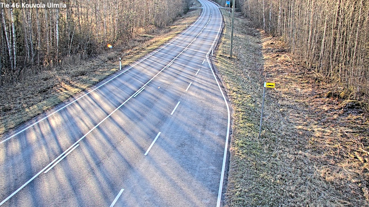 Weather Camera Image Väg 46 Kouvola, Uimila, Kouvola, Kymenlaakso
