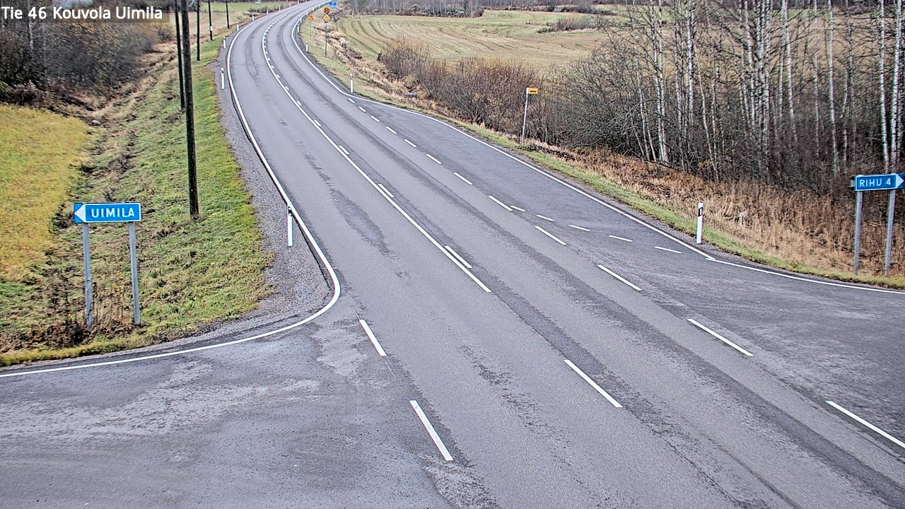 Weather Camera Image Väg 46 Kouvola, Uimila, Kouvola, Kymenlaakso