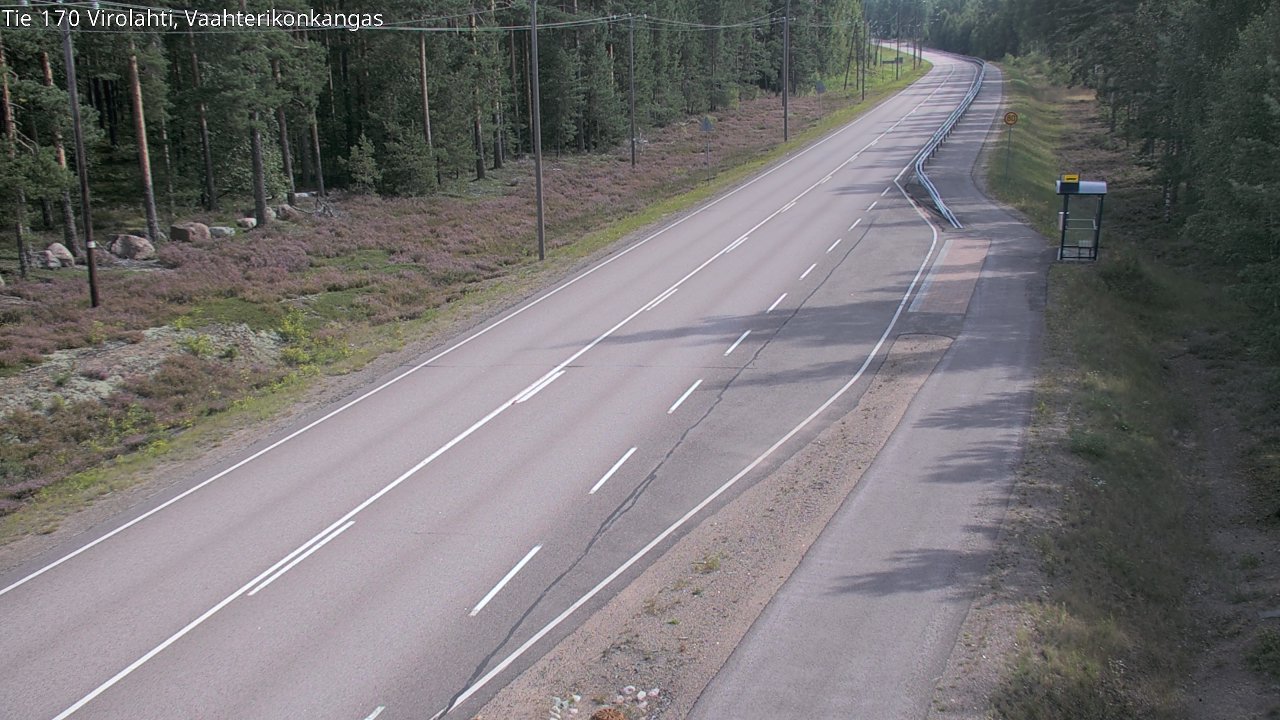 Weather Camera Image Road 170 Virolahti, Vaahterikonkangas, Virolahti, Kymenlaakso