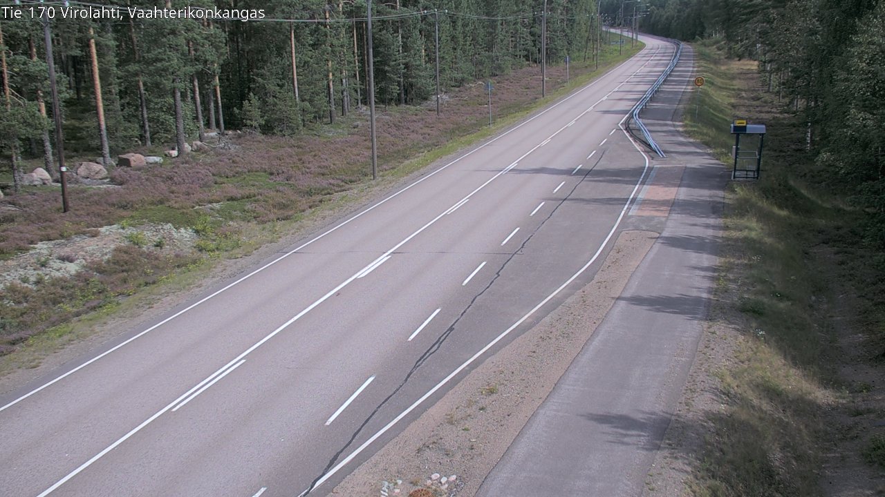 Weather Camera Image Road 170 Virolahti, Vaahterikonkangas, Virolahti, Kymenlaakso