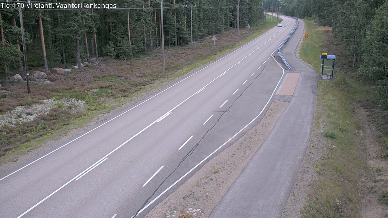 Weather Camera Image Road 170 Virolahti, Vaahterikonkangas, Virolahti, Kymenlaakso