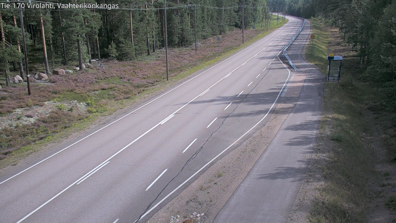 Weather Camera Image Road 170 Virolahti, Vaahterikonkangas, Virolahti, Kymenlaakso