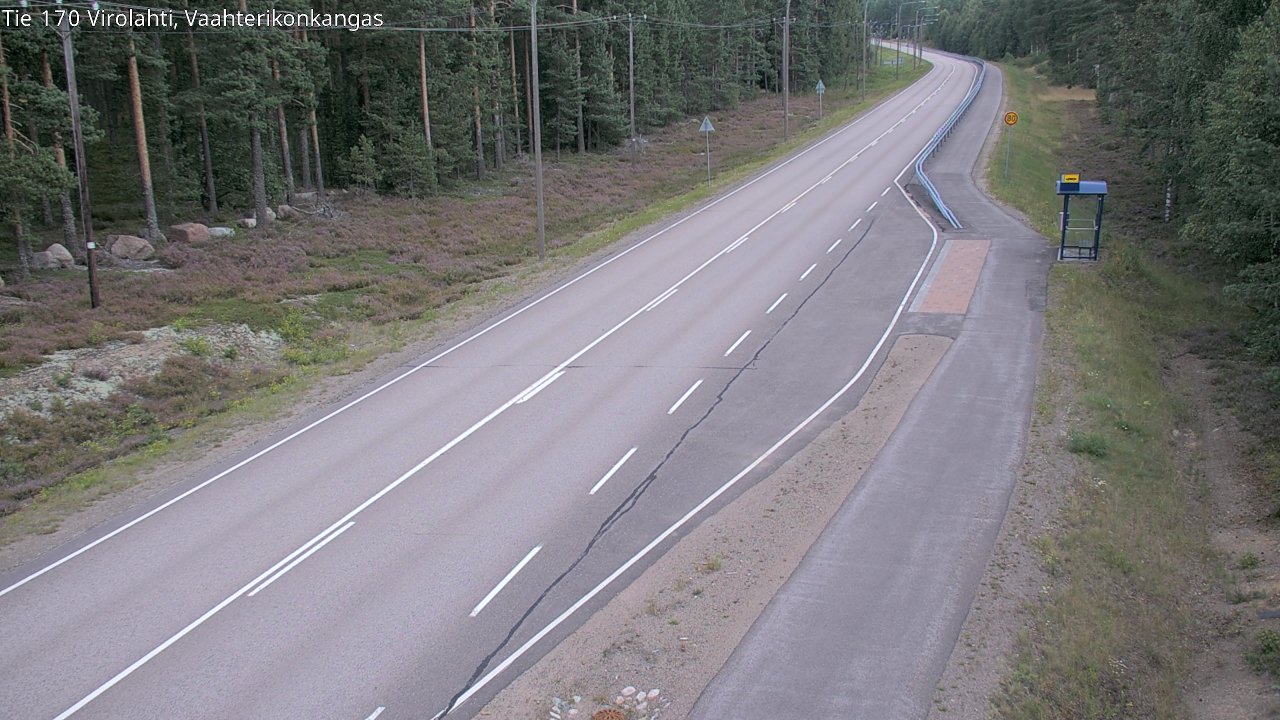 Weather Camera Image Road 170 Virolahti, Vaahterikonkangas, Virolahti, Kymenlaakso