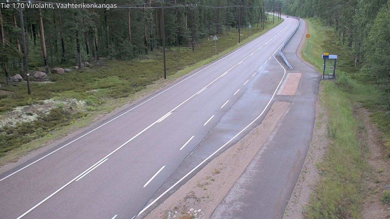 Weather Camera Image Väg 170 Vederlax, Vaahterikonkangas, Virolahti, Kymenlaakso