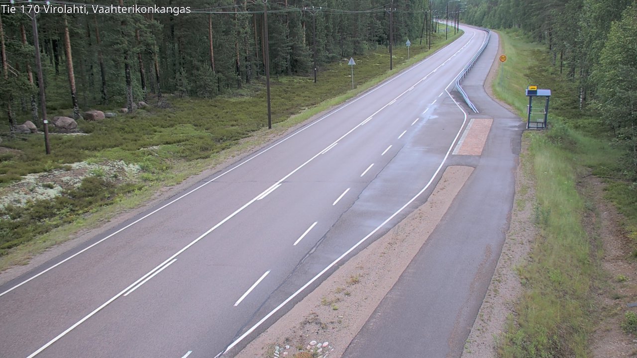 Weather Camera Image Väg 170 Vederlax, Vaahterikonkangas, Virolahti, Kymenlaakso