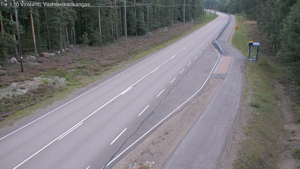 Weather Camera Image Road 170 Virolahti, Vaahterikonkangas, Virolahti, Kymenlaakso