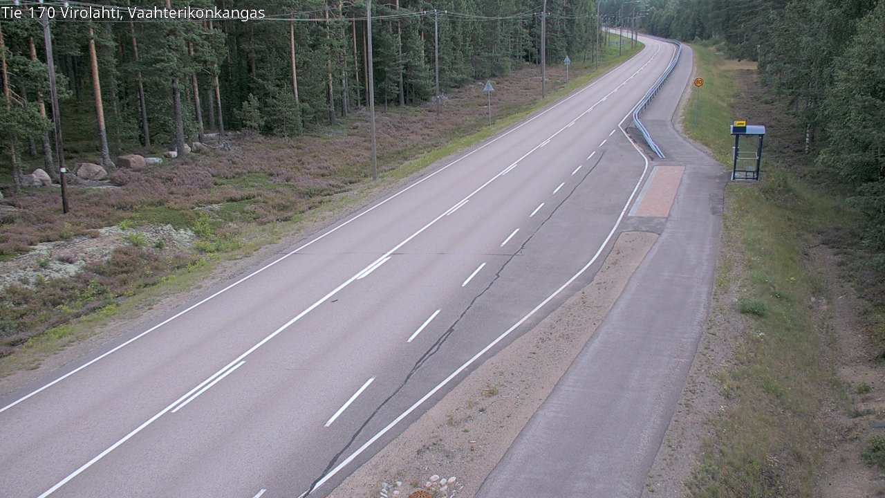 Weather Camera Image Road 170 Virolahti, Vaahterikonkangas, Virolahti, Kymenlaakso