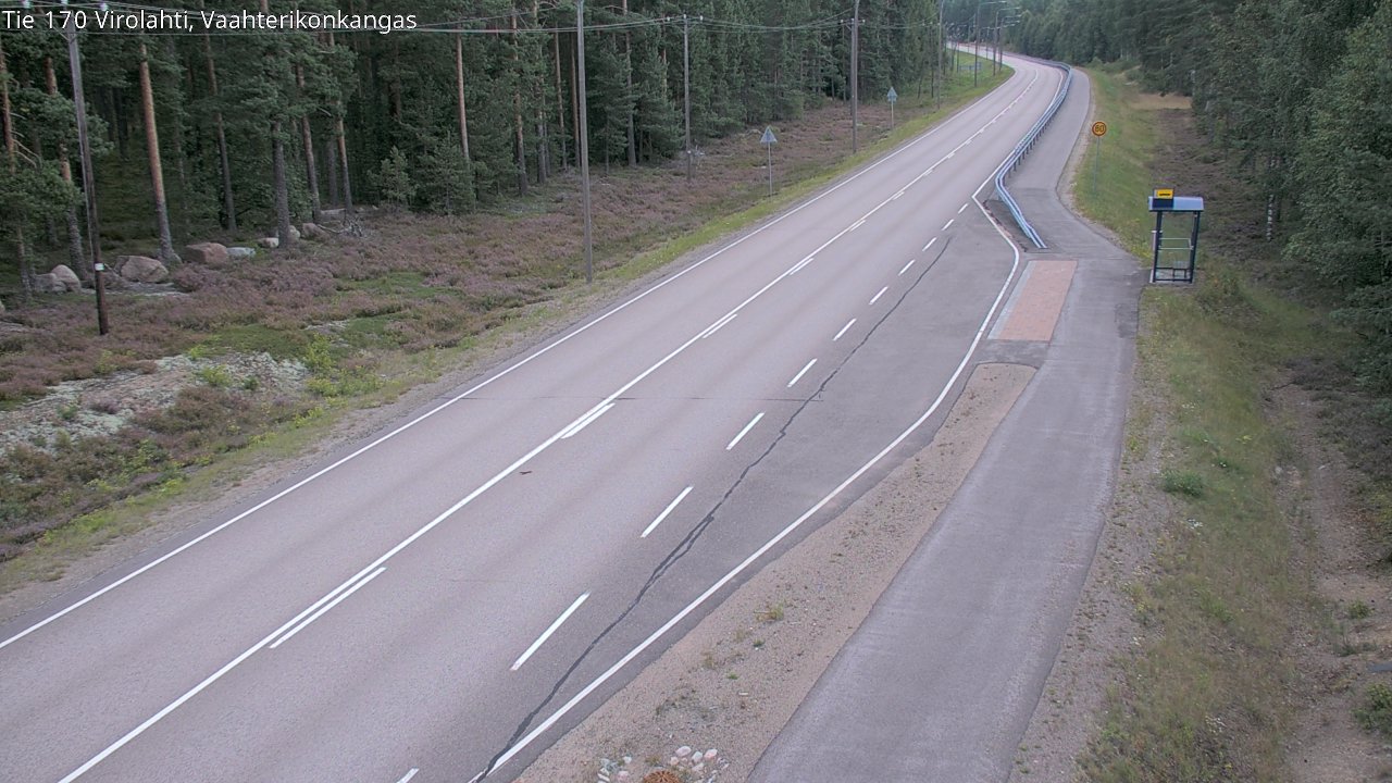 Weather Camera Image Road 170 Virolahti, Vaahterikonkangas, Virolahti, Kymenlaakso