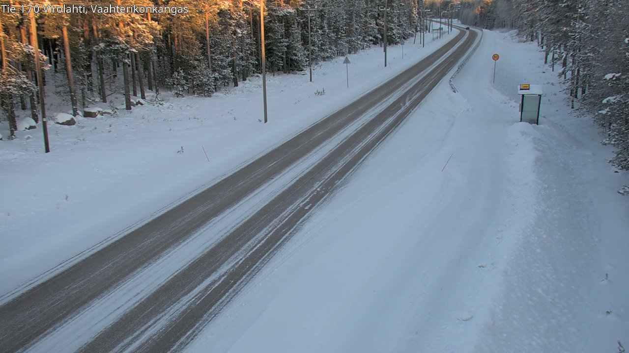Weather Camera Image Väg 170 Vederlax, Vaahterikonkangas, Virolahti, Kymenlaakso